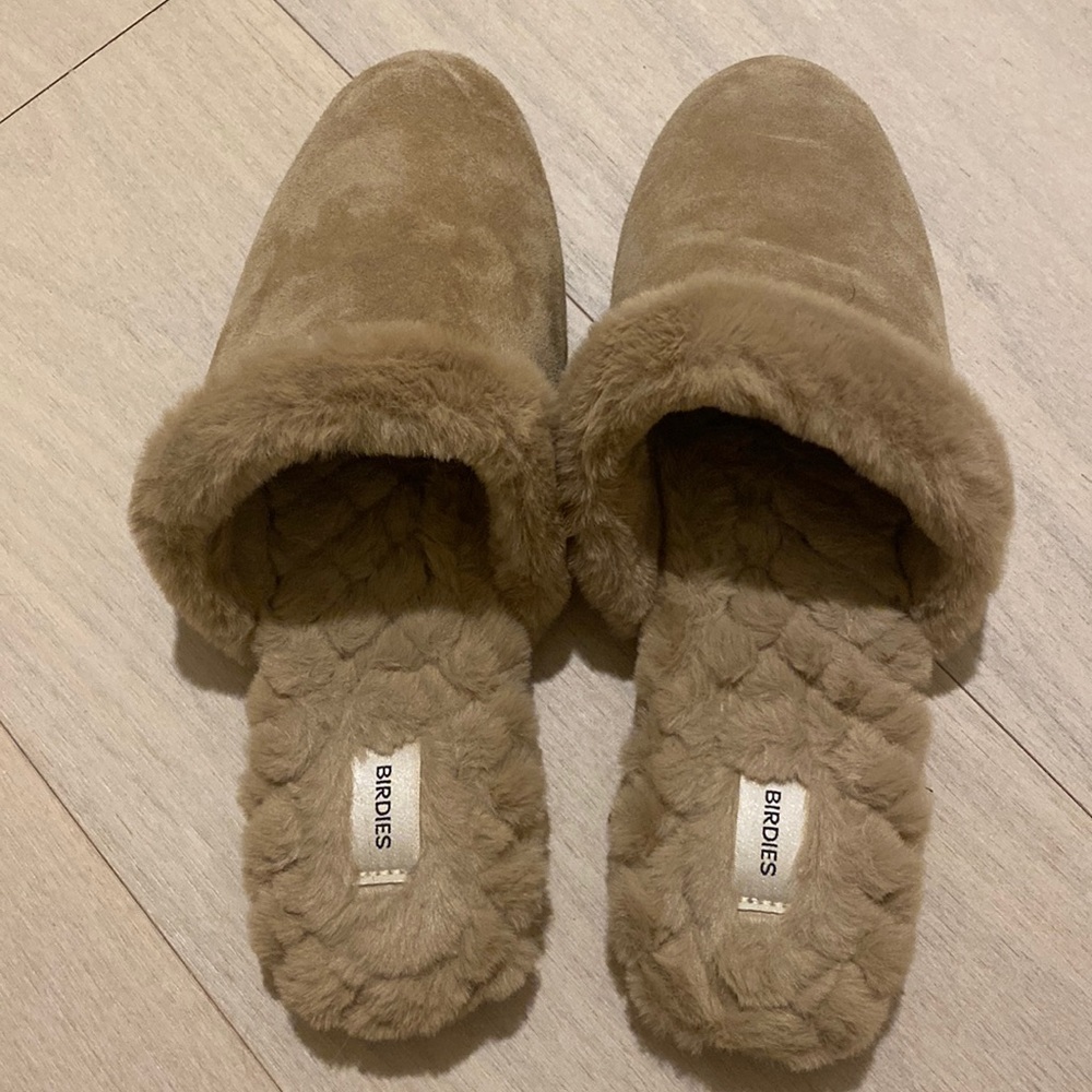 Birdies faux fur slippers